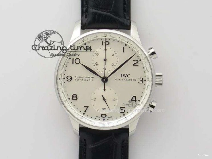 MIROTIME 0421 SportInspired Portuguese Real PR Real Annual Calendar IW503501 YLF 1:1 Best Edition White Dial On Leather Strap A 7241